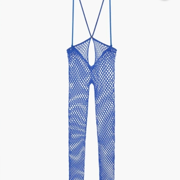 Savage X Fenty Blue Cyber Cafe Teddy & Stocking - Picture 14 of 16